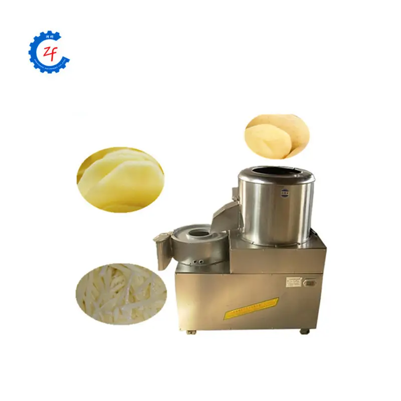 High Quality 0.75kw/220v Potato/Carrot/Taro Peeling Slice Chips Cutting Machine