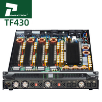 Amplificador de Potencia de Audio Profesional Clase D Paulkitson TF430 SIC, 2 Ohmios, 4X6500W, 1U, Audio de Alta Resolución, Sistema de Altavoces de Sonido Hi-Fi Metálico