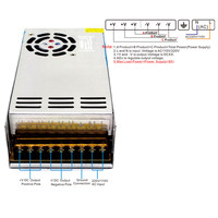 Alimentation électrique à découpage SMPS à tension réglable 13,8 V 29 A 400 W pour éclairage LED, autoradio, camping-car, amplificateurs, haut-parleurs