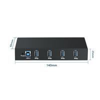 Hub de transmission USB 3.0 à 4 ports, adaptateur secteur 36W, transfert haute vitesse USB-A pour ordinateurs/portables/imprimantes/appareils photo, chargeur