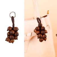 Handgeweven fruitenschelp rammelaartas om te hangen, druivendraad geluid genezend hangende bel fruit hangend ornament rugzak sleutelhanger