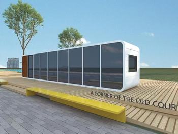 Best Sale 20Ft 40Ft Modular Prefab Tiny Homes Container Office Portable Apple Home Pod Movable Apple Cabin