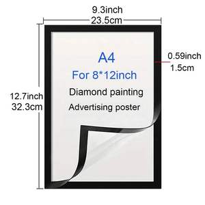 Cadres <span class=keywords><strong>photo</strong></span> magnétiques pour mur, support de cartes <span class=keywords><strong>photo</strong></span> Kpop, décoration murale, fenêtre, bureau, publicité A3/A4/A6/carré 30x30cm - Product Image 3