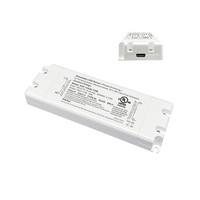 Transformador de Iluminación LED de 25W, Triac Regulable, AC 120V DC 12V, Plástico, Impermeable, Certificado ETL Clase 2, Garantía de 3 Años
