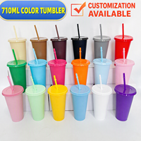 Gobelet en plastique JUNVOY de 16 oz avec paille et couvercle, personnalisable avec logo, réutilisable en PP, pour cadeaux promotionnels et fêtes