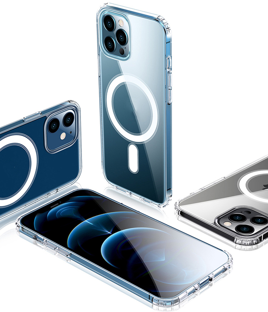IP15 Magnetic clear Phone Case,wireless Charger Anti Yellow Magnetic Mobile Cover for iPhone 15 Magnetic case