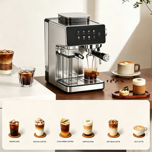 Machine à café expresso haute pression 20 bars semi-automatique avec mousseur à lait pour latte et cappuccino - Product Image 1