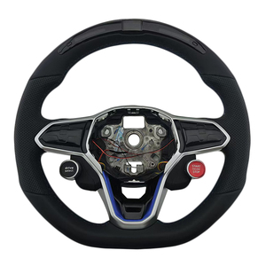 พวงมาลัยหนังแท้ R8 พร้อมไฟ LED สำหรับตกแต่งรถยนต์ Volkswagen Golf Polo Passat ลดราคาพิเศษ - Product Image 1