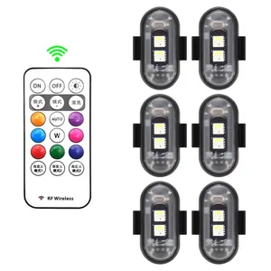1-6 Luces LED Inalámbricas <span class=keywords><strong>para</strong></span> Drones, Luces Estroboscópicas <span class=keywords><strong>para</strong></span> Motocicletas, Coches y Bicicletas, Luz de Advertencia con Control Remoto, Luz Indicadora, Carga USB, 8 Colores - Product Image 3