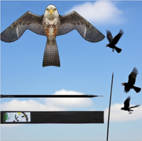 Cerf-volant personnalisé pour répulsif d'oiseaux, cerf-volant répulsif d'oiseaux, répulsif d'oiseaux avec perche télescopique, protège les animaux