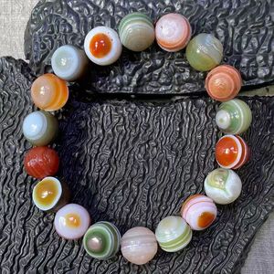 Toptan doğal Alxa Gobi ham taş akik boncuk bilezik abartılı boncuk ile Unisex kristal terapi hazine bilezik için - Product Image 2
