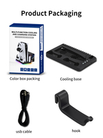Support vertical portable contrôleur PS5 double station de chargeur sans fil avec ventilateur de refroidissement pour jeux à disque mince PS5/PS5