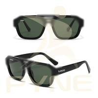 Lunettes de soleil polarisées pour hommes, monture PC, triple pont, style créateur, grandes marques de luxe, vente en gros