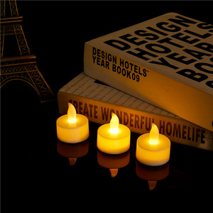 Petites bougies chauffe-plat sans flamme rondes personnalisées en gros pour la décoration de mariage - Product Image 2