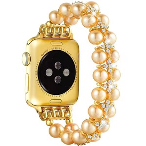 Correa de Pulsera de Perlas para Reloj 8 Ultra para Mujer, Aleación de Zinc, Joyería, Correa Elástica con Cuentas para Reloj Inteligente - Product Image 6