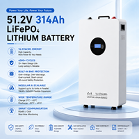 Batería LiFePO4 de 51.2V 314Ah 16KWH 10kWh con BMS Integrado, Compatible con RS485 y CAN, Inversor de Ciclo Profundo para Almacenamiento de Energía Solar, 6000+ Ciclos