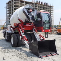 Camion malaxeur à béton autochargeur tout-terrain, mini malaxeur à béton autochargeur mobile pour la construction rurale