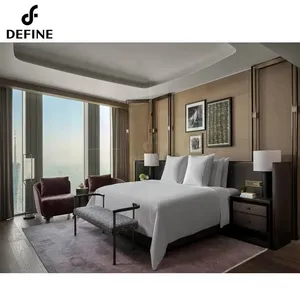 Conjunto de muebles de diseño moderno de lujo, conjunto de dormitorio de Hotel