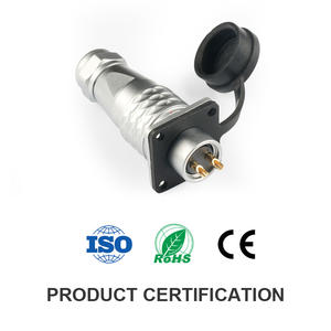 Connecteur d'alimentation RF en laiton robuste SF16 Push-Pull autobloquant à base carrée mâle/femelle 2-10 <span class=keywords><strong>broches</strong></span> IP65 - Product Image 5