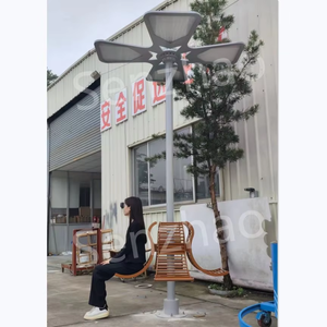 Senzhao Outdoor Series Meubles modernes 4 chaises avec lampe de jardin Loisirs - Product Image 4