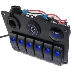 Factory Low-priced Direct Sales USB Modified Car RV Off-road Vehicle Yacht Universal 6-position Panel Combination Switch