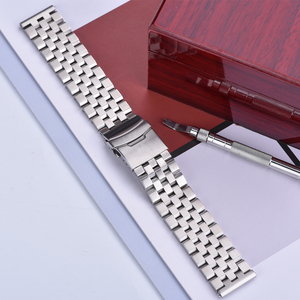Correa de Reloj Inteligente JUELONG de Lujo, Acero Inoxidable 304L, Ajustable, 20mm 22mm, Cinco Eslabones, Cierre Desplegable de Liberación Rápida - Product Image 5
