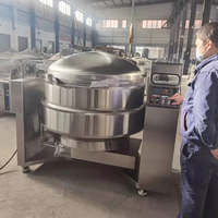 Cuisinière électrique commerciale entièrement automatique avec mélangeur (chaudron à enveloppe industrielle)