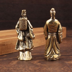 Estatuas de latón de Li Shizhen y Hua Tuo, figuras decorativas de sabios médicos antiguos para exhibición en mesa de oficina en casa - Product Image 2