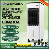 Ventilateur de refroidissement évaporatif industriel transfrontalier pour usage domestique, alimenté en courant alternatif 220V, avec fonction d'ajout d'eau, vente en gros disponible