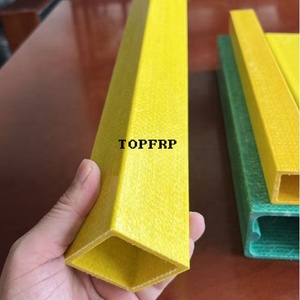 ท่อสี่เหลี่ยมไฟเบอร์กลาสแบบพัลทรูชั่น FRP GRP - Product Image 1
