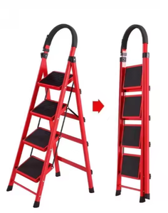 Scala Combinata in Alluminio <span class=keywords><strong>PULETE</strong></span> PLT-104 a 4 Gradini EN 131, Capacità 150kg, Design Moderno Pieghevole e Compatto, Scala per Soggiorno - Product Image 3