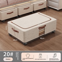 Boîte de rangement pliable à roulettes, étanche, sous lit, grande capacité, pour vêtements et couettes, pour la maison et les étudiants