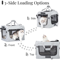 Sac de transport pour chat extra large et souple, pliable, XL, pour deux chats, animaux de compagnie de taille moyenne et grande, sac de voyage portable pliable pour les voyages en voiture