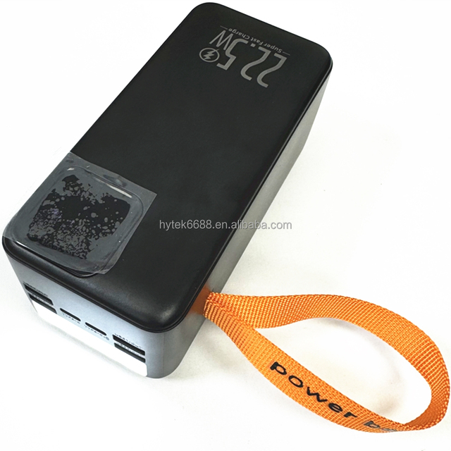 Custom Logo Real Capacity 50000mah 22.5W Built-in Cable LED Display Fast Charger With Flashlight High Quality Outdoor Power Bank