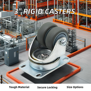 ล้อคู่แข็งแรงทนทานขนาด3นิ้วสำหรับงานหนักปรับแต่งได้ - Product Image 2