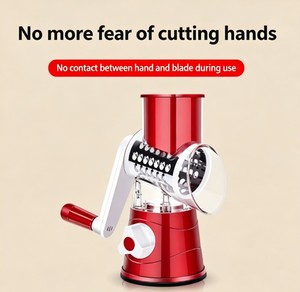Multi-functional <b>vegetable</b> cutter hand-cranked rotary shredder three-in-one drum <b>vegetable</b> cutter upright four-in-one slicer - Product Image 1