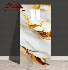 Wayon 3D PET in vinile <span class=keywords><strong>marmo</strong></span> carta da parati autoadesiva alta lucentezza Peel Stick mattonelle per la parete del bagno della cucina pannelli - Product Image 2