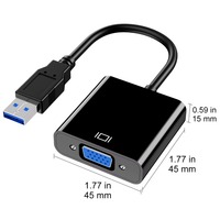 Nuevo Adaptador USB a VGA Tideseer USB3.0 1080P, Convertidor Multipantalla para Proyector, Laptop, Monitores, PC, TV