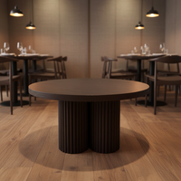 Table à manger ovale moderne convertible en bois MDF personnalisée pour l'ameublement de la maison