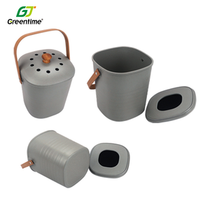 Environmental Friendly Kitchen Accessories Dustbin Bamboo Fiber <strong>Compost</strong> <strong>Bin</strong> Kitchen, <strong>Food</strong> Waste <strong>Bin</strong> With Bamboo Lid - Product Image 3