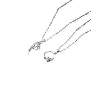 Tiger Sniff Rose Couple Necklace Themed Pendants Animal Shape 10cm Extended Chain Gift Jewelry Qixi Festival - Product Image 5
