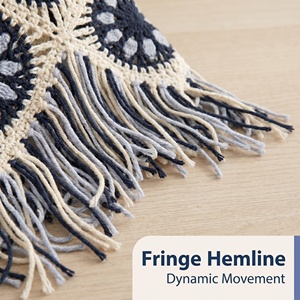 <span class=keywords><strong>Gilet</strong></span> en <span class=keywords><strong>crochet</strong></span> vintage pour femme, motif floral <span class=keywords><strong>Granny</strong></span> Square, ourlet à franges, boutonné, sans manches, style bohème, tricot ajouré, vêtement d'extérieur - Product Image 3