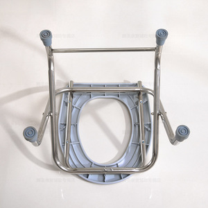 Hengfukang Stainless Steel Portable <b>Commode</b> <b>Chair</b> F14 Folding Toilet Seat For Elderly And Disabled Use - Product Image 2