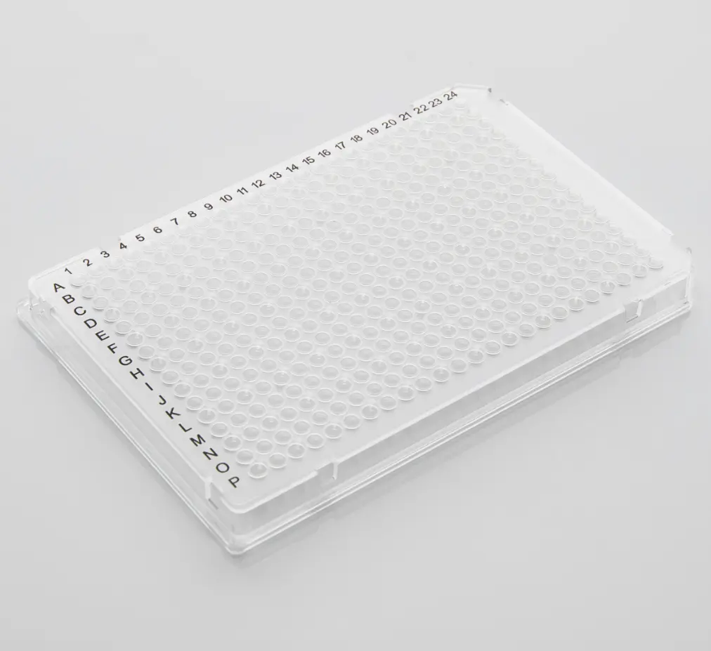 Consommable de laboratoire PCR 384 Plaque puits à jupe complète 40ul