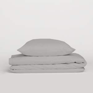 Juego de Funda de Edredón 100% Algodón Gris Italiano Queen 250x200cm - Product Image 1