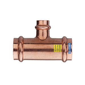 Raccord en T réduit en cuivre 28 x 15 x 28 mm pour eau et gaz sous pression - Product Image 1