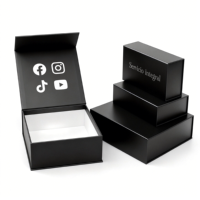 Caja de cartón reciclable de tamaño personalizado, caja magnética rígida de embalaje, caja de regalo magnética plegable de lujo con tapa magnética