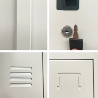 Armoire de rangement moderne en fer à 8 portes pour vêtements, idéale pour chambre, bureau à domicile, salle de sport, hôpital, centre commercial et dortoir