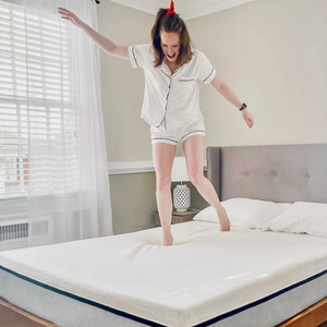 Matelas orthopédique en mousse à mémoire <span class=keywords><strong>de</strong></span> <span class=keywords><strong>forme</strong></span> Queen Size pour chambre d'hôtel, infusé au gel rafraîchissant, haute densité, 14 pouces, toucher doux, soutien dorsal - Product Image 2