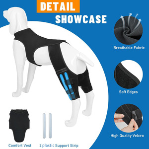 Attelle réglable pour pattes arrière de <span class=keywords><strong>chien</strong></span>, protection antidérapante de type gilet pour deux pattes arrière, pour le soutien articulaire - Product Image 5